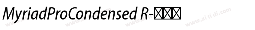 MyriadProCondensed R字体转换 MyriadProCondensed R字体转换